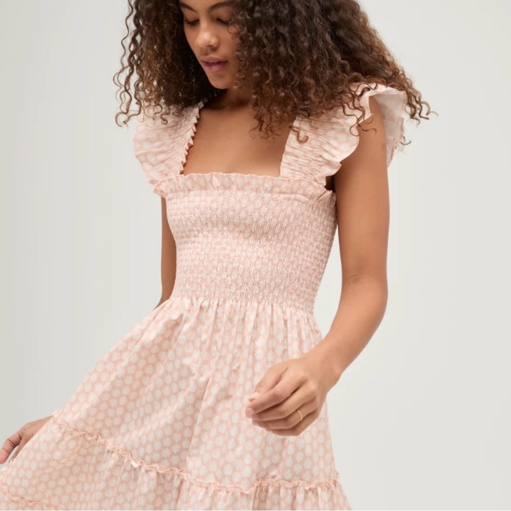 Hill House Home Ellie Nap Dress Coral Baroque Shell XS
